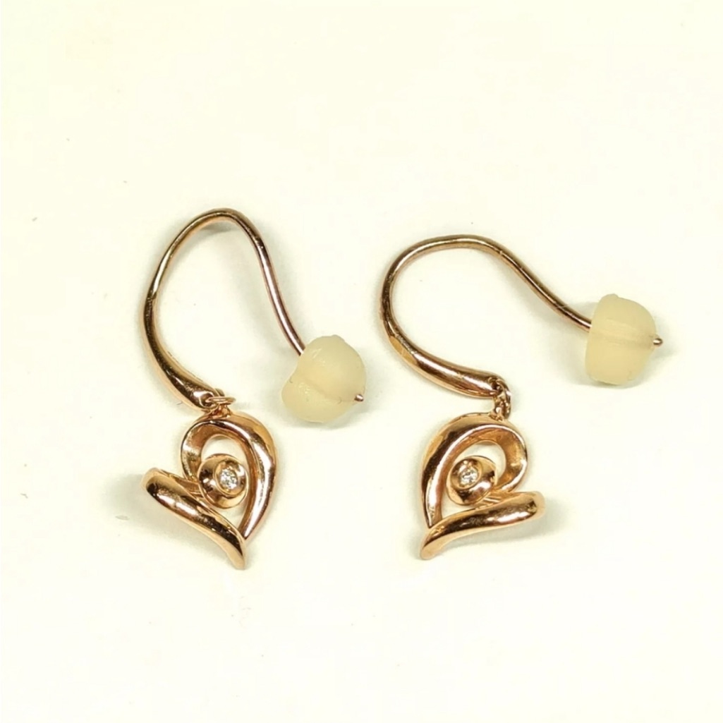 Rose Gold Diamond Earrings Pierced Diamond 001ct Rose Gold 10k Star Jewelry